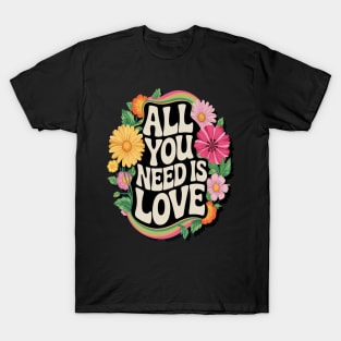 The Beatles - All You Need Is Love Flowers T-Shirt